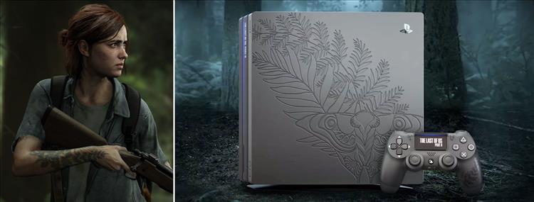 The Last of Us Part II console is embossed with Ellie's new tattoo
